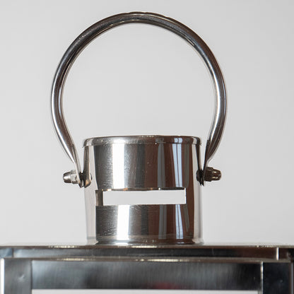 Lanterna Grande "Silver Light", in vetro e alluminio