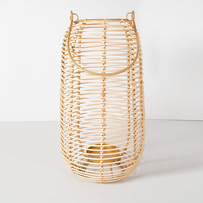 Lanterna "Ovale ", in vimini e ferro