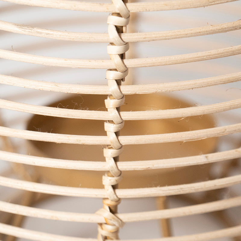 Lanterna "Ovale ", in vimini e ferro