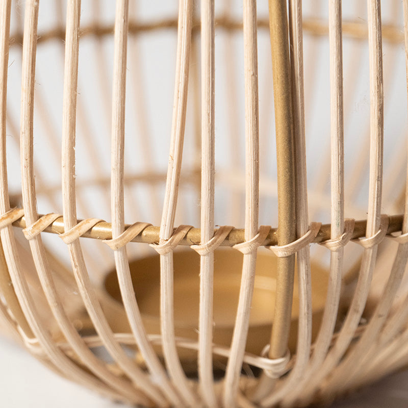 Lanterna "Silouette", in vimini e ferro