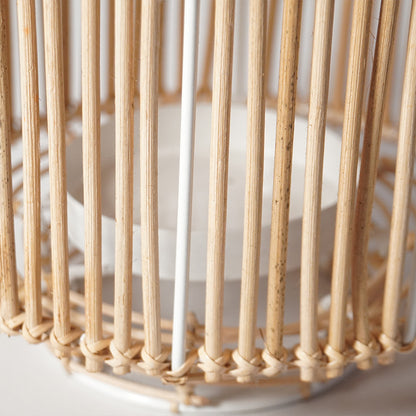 Lanterna "Cilindro", in vimini e ferro