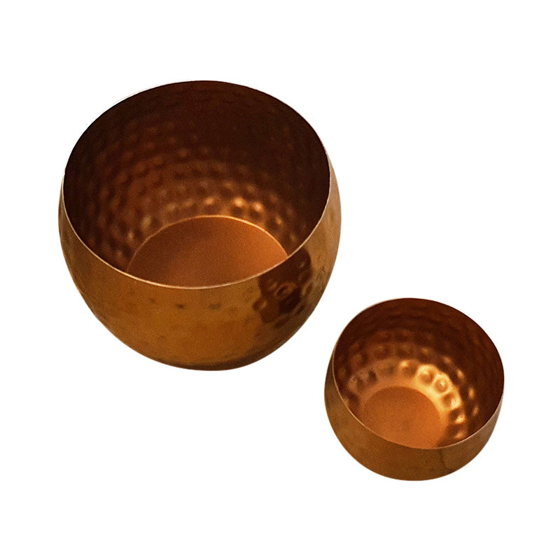 Coppia di Vasi Contenitore "Copper Bowl"