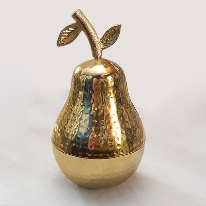 contenitore porta oggetti - svuota tasche "Pera" oro