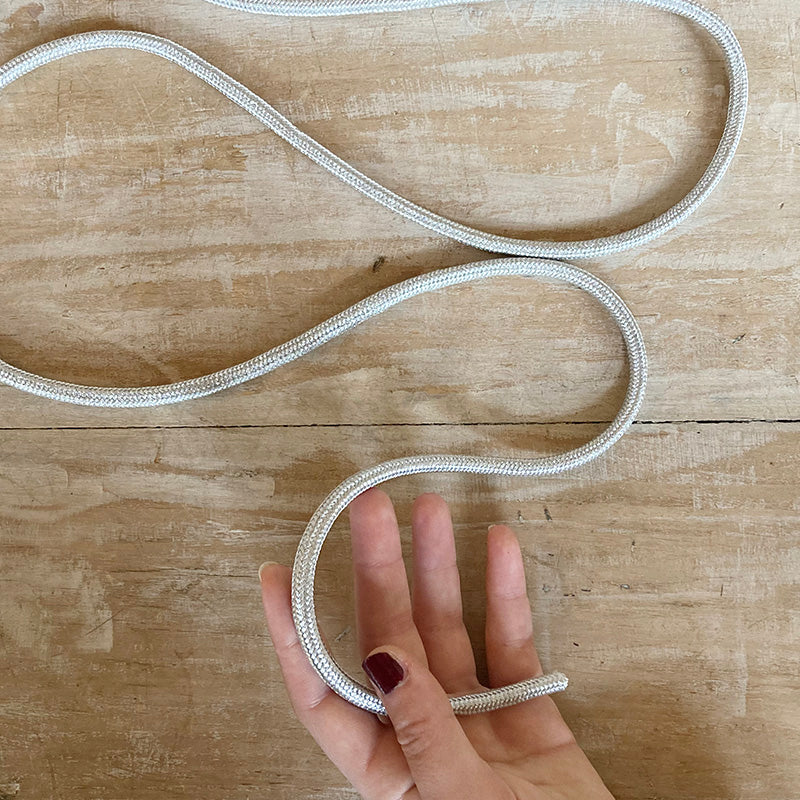 Cordone "Tubolare Argento Grande" Passamaneria Italiana - 0,8 cm