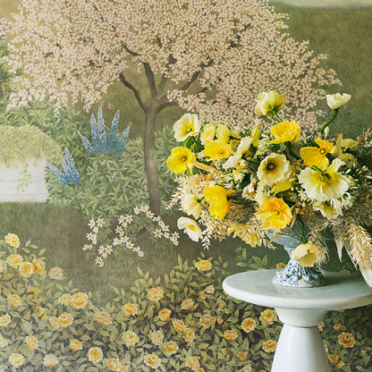 Carta da Parati "IDYLL Honey Citrine" The Garden | COLE & SON