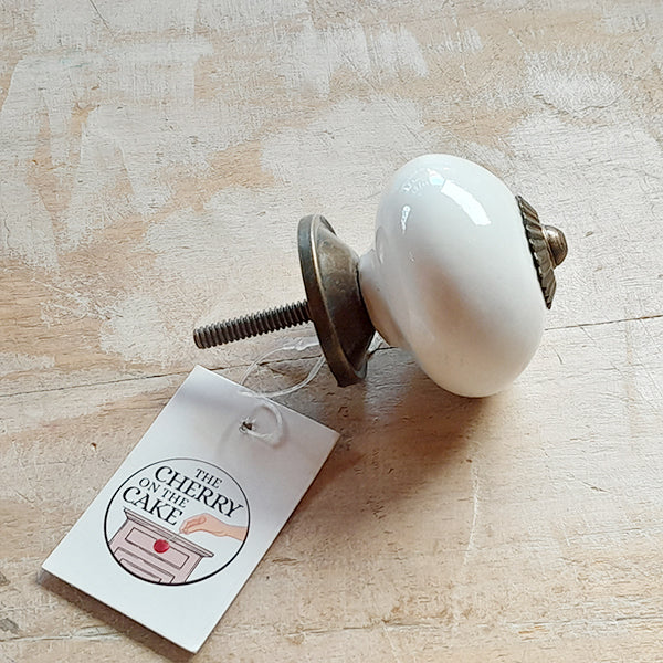 Pomello in ceramica “White Eyes”