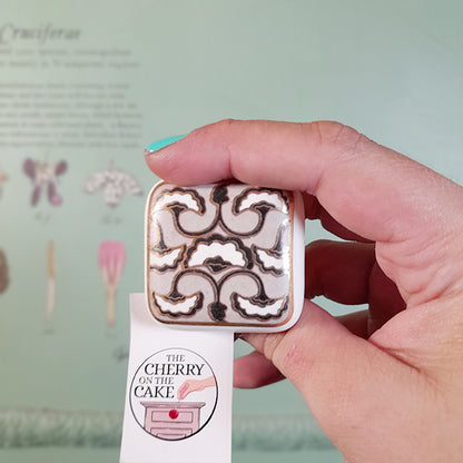 Pomello in ceramica “Fantasia Orientale Nera"