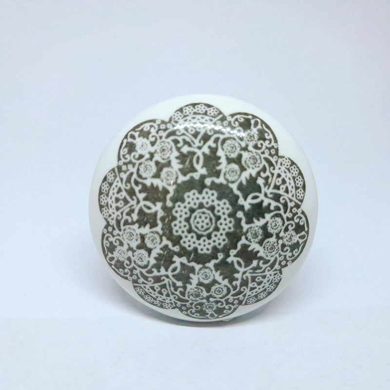 Pomello in ceramica “Centrino Argentato"