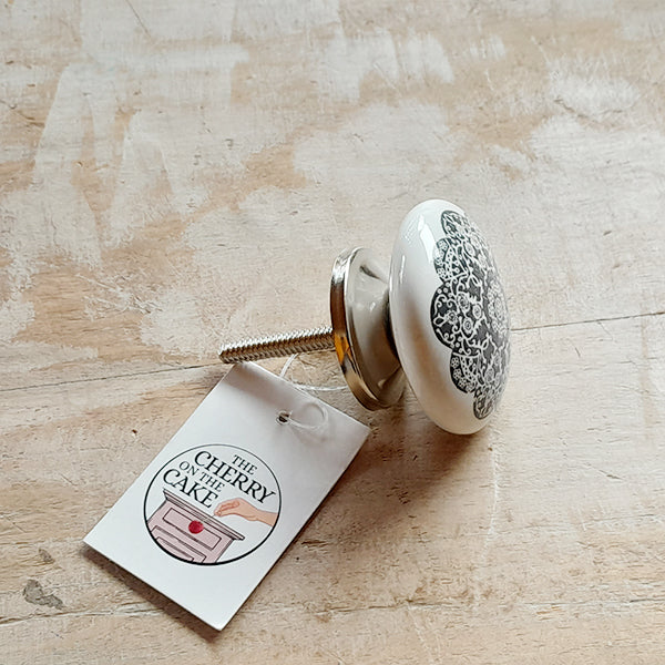 Pomello in ceramica “Centrino Argentato"