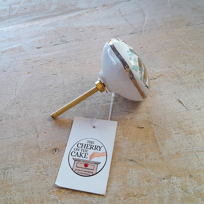 Pomello in ceramica “Fiori di Cielo"