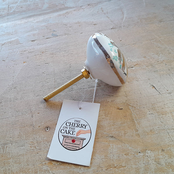 Pomello in ceramica “Fiori di Cielo"