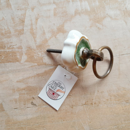 Pomello in ceramica “Green Batti-cassetto"