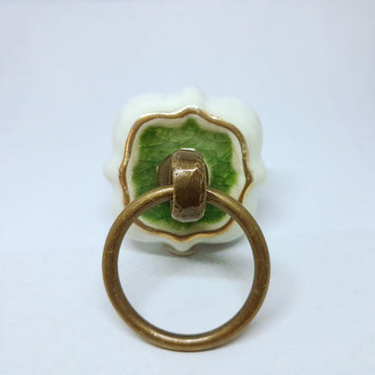 Pomello in ceramica “Green Batti-cassetto"