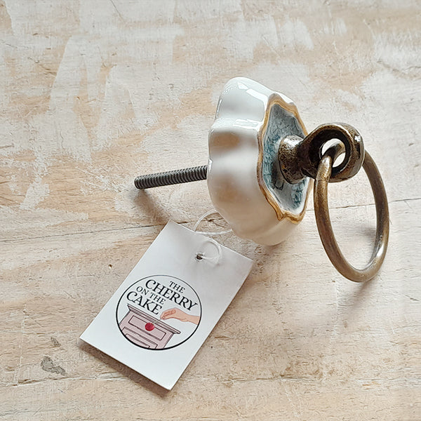 Pomello in ceramica “Grey Batti-cassetto"