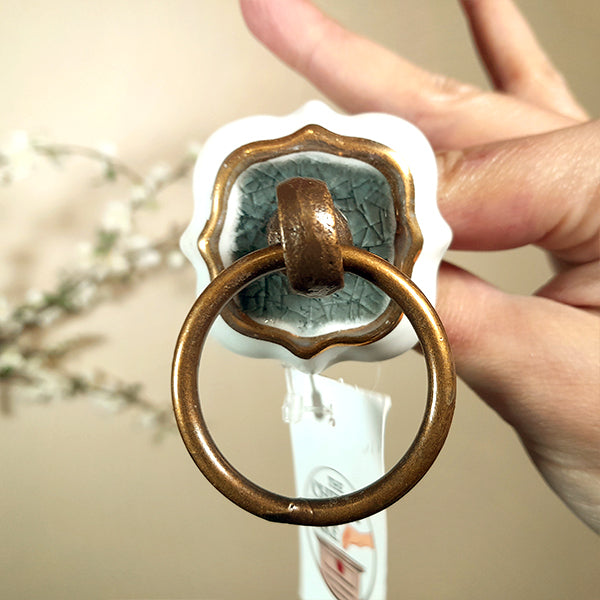 Pomello in ceramica “Grey Batti-cassetto"