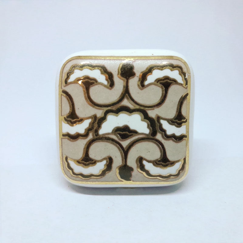 Pomello in ceramica “Fantasia Orientale Nera"