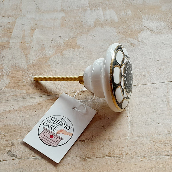 Pomello in ceramica “Mandala Nero"