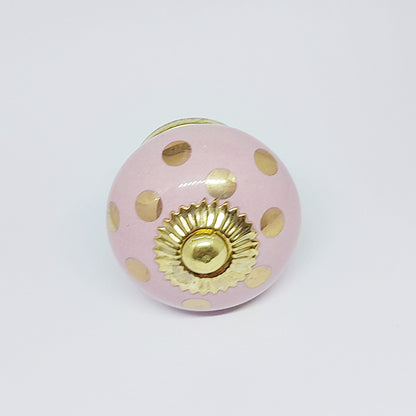 Pomello in ceramica “Dotted Pink Eyes"