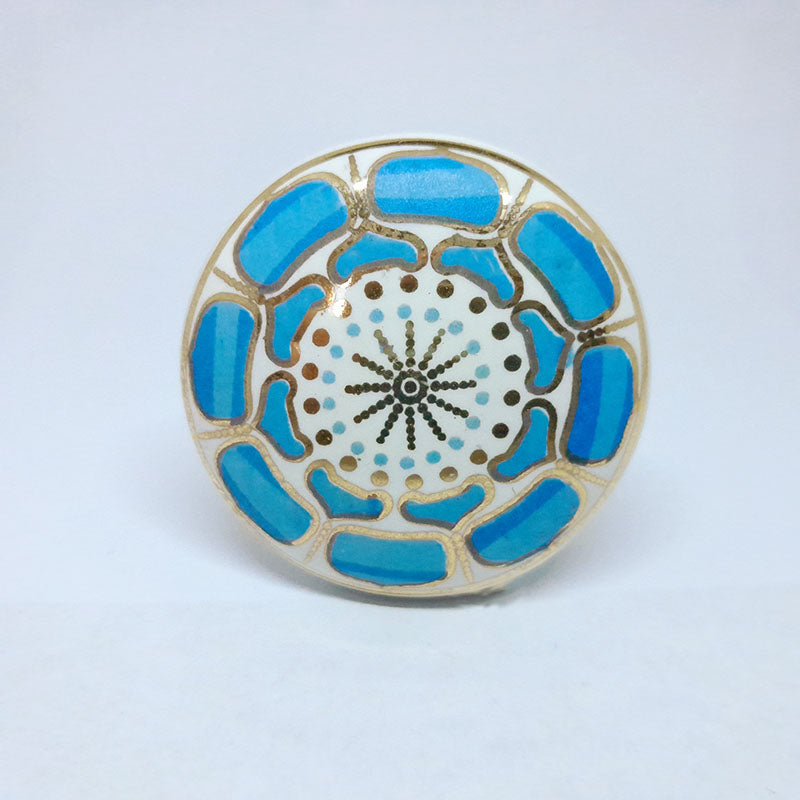 Pomello in ceramica “Mandala Azzurro"