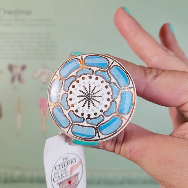 Pomello in ceramica “Mandala Azzurro"