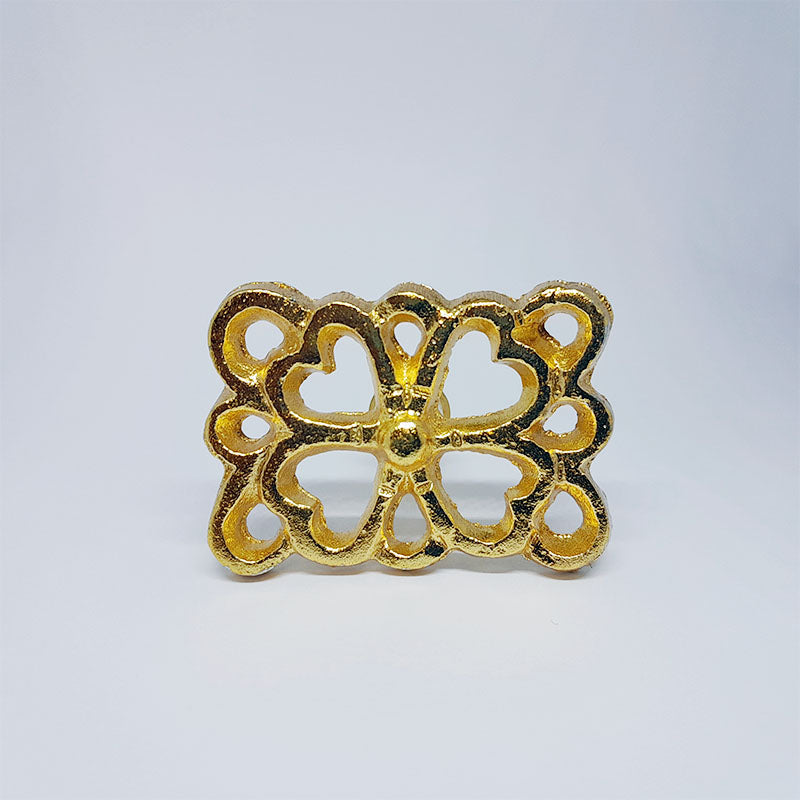 Pomello in Ferro "Quadrifoglio Dorato"