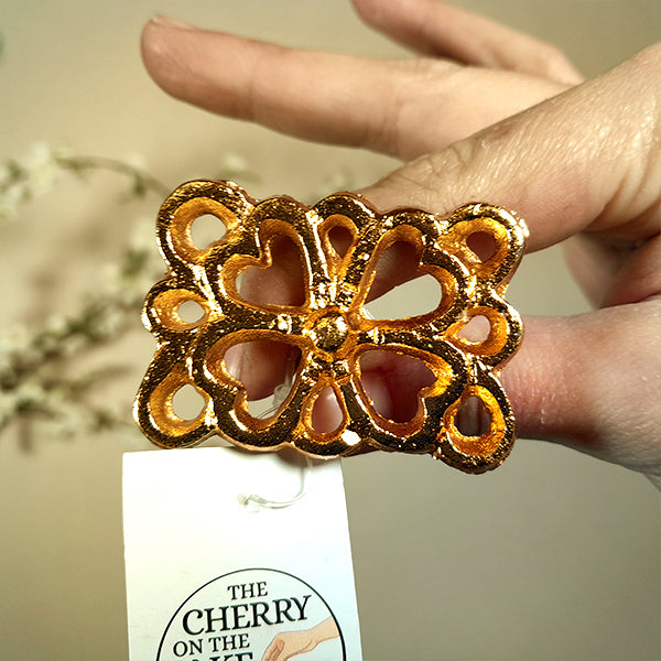 Pomello in Ferro "Quadrifoglio Dorato"