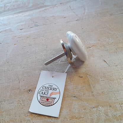 Pomello in ceramica “Heart White and Hearts"