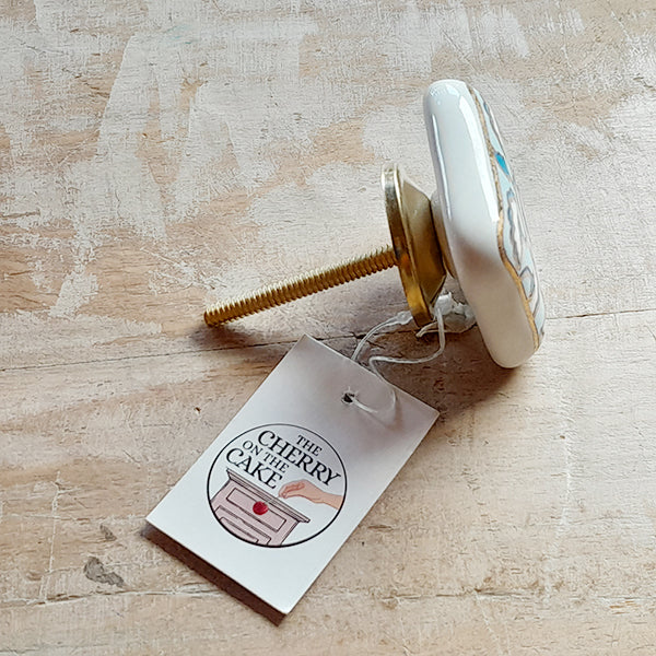 Pomello in ceramica “Fantasia Orientale Azzurra"