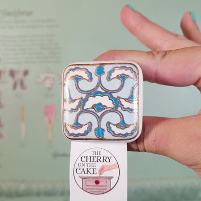 Pomello in ceramica “Fantasia Orientale Azzurra"