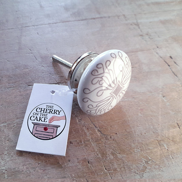 Pomello in ceramica “Diamante Occhiello"