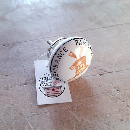 Pomello in ceramica “Mulino a vento"