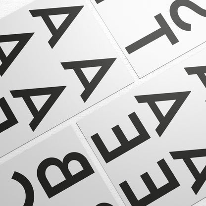 Stampa Trasferibile “LETTERE DELL'ALFABETO FONT VINTAGE STYLE - LINEARE” 28×42 cm