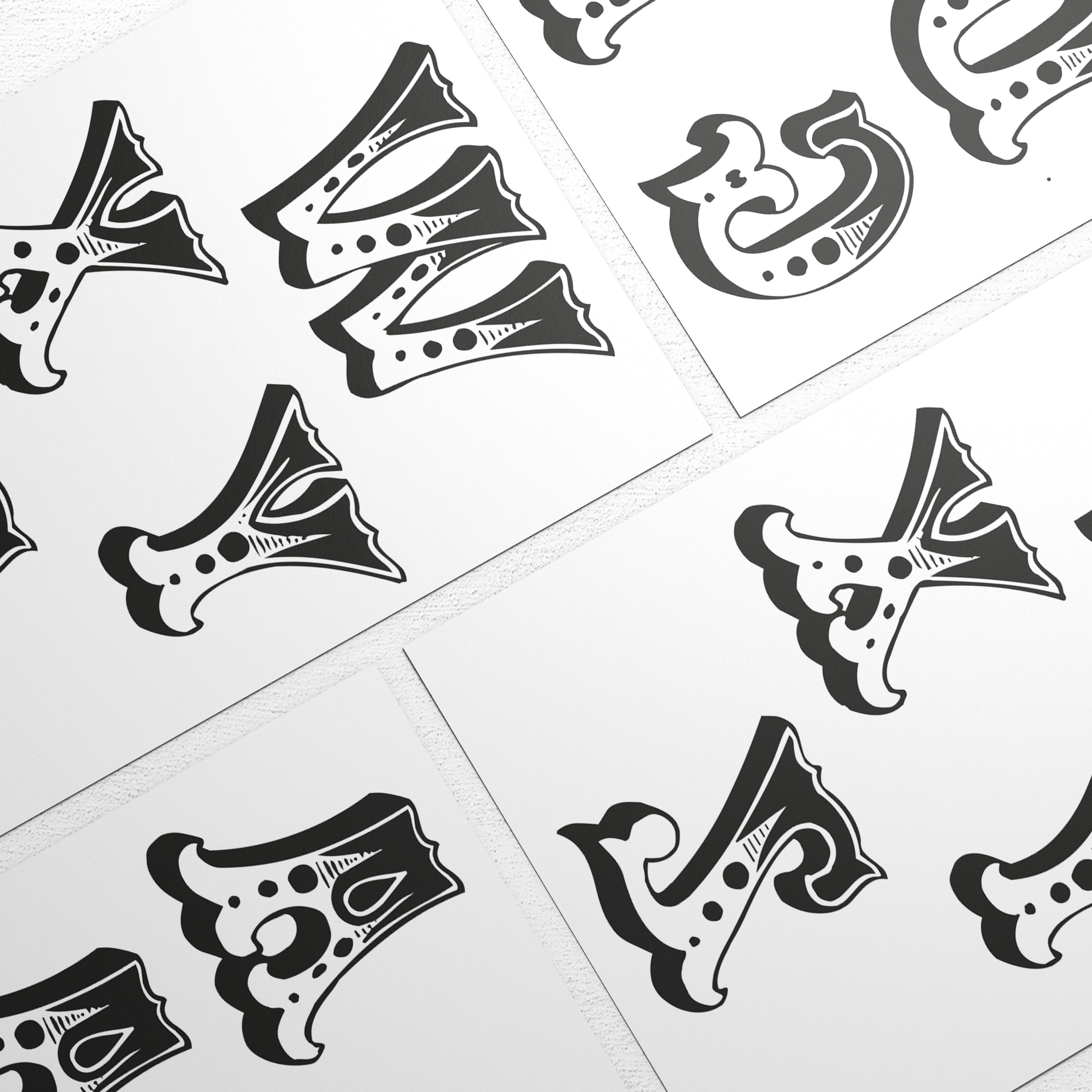 Stampa Trasferibile “LETTERE DELL'ALFABETO FONT CIRCO” 28×42 cm