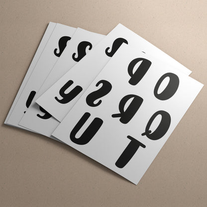 Stampa Trasferibile “LETTERE DELL'ALFABETO FONT TROPICAL” 28×42 cm