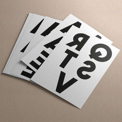 Stampa Trasferibile “LETTERE DELL'ALFABETO FONT SANS SERIF” 28×42 cm