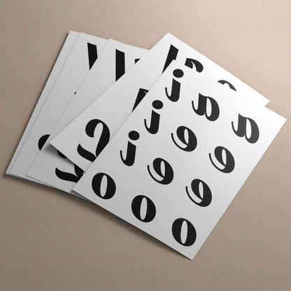 Stampa Trasferibile “LETTERE DELL'ALFABETO CORSIVO BOLD” 28×42 cm