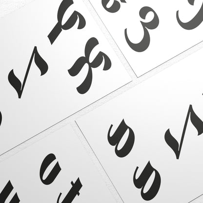 Stampa Trasferibile “LETTERE DELL'ALFABETO CORSIVO BOLD” 28×42 cm