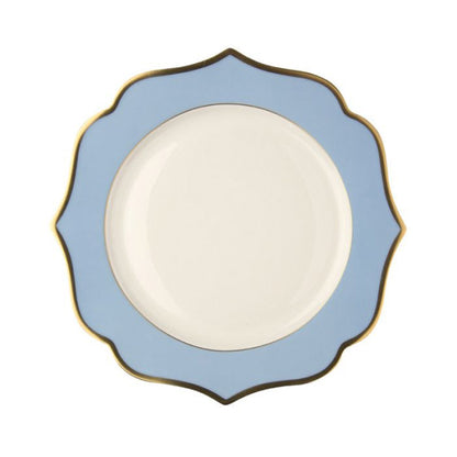 Servizio di 6 piatti piani "IONICA ORO & CELESTE" Ø 26,5 cm