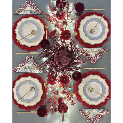 Servizio di 6 piatti fondi "IONICA ORO & NERO" Ø 22 cm