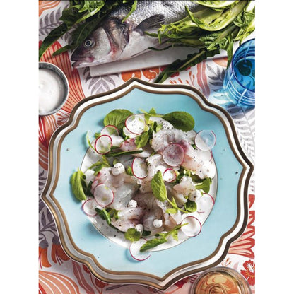 Servizio di 6 piatti fondi "IONICA ORO & NERO" Ø 22 cm