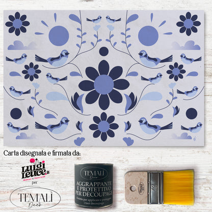 Dècoupage d'autore - Primavera Blu - Luigi Leuce