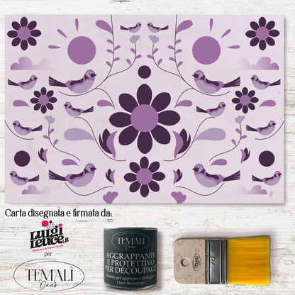 Dècoupage d'autore - Primavera Viola - Luigi Leuce