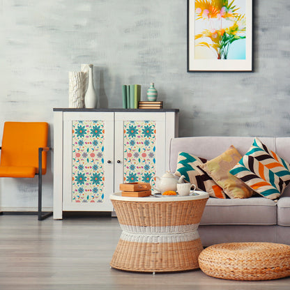 Dècoupage d'autore - Rondini in volo con fiore verde - Luigi Leuce