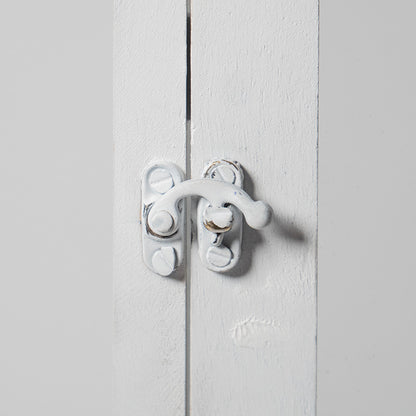 Lanterna grande "Bianco e Argento", in vetro e legno