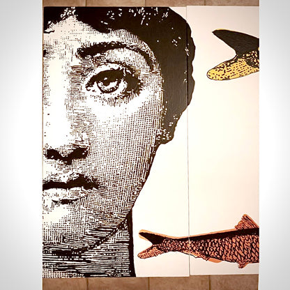 Tisch „Fornasetti“ I Neugestaltung von Elisa geschaffen von Alex von Fritlex