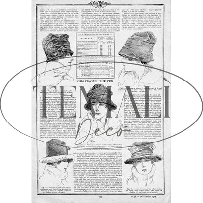 Découpage Moda - Chapeaux D'Hiver