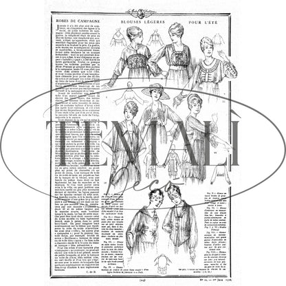 Dècoupage Moda - Robes de Camagne