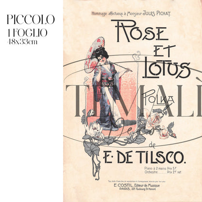 Découpage Moda - Rose et Lotus