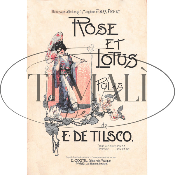 Découpage Moda - Rose et Lotus