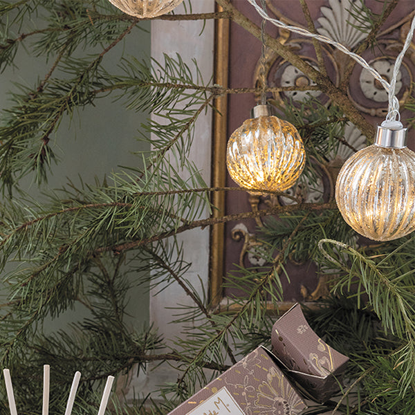 Ghirlanda di luci con palline argentate di Natale - Mathilde M.